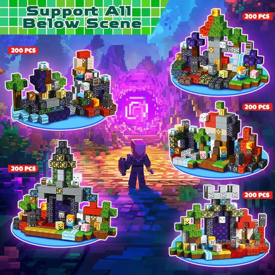 200 blocs magnétiques. Jeu de construction. développe la créativite, l&