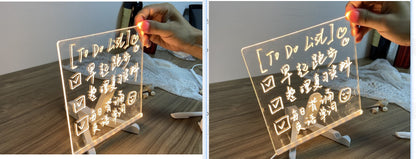 Tableau lumineux coloré à brancher pour écrire à la main - Ambiance de bureau - Écriture manuscrite - DIY